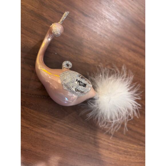 Pink Swan Hand Blown Glass Christmas Ornament - Picture 6 of 13